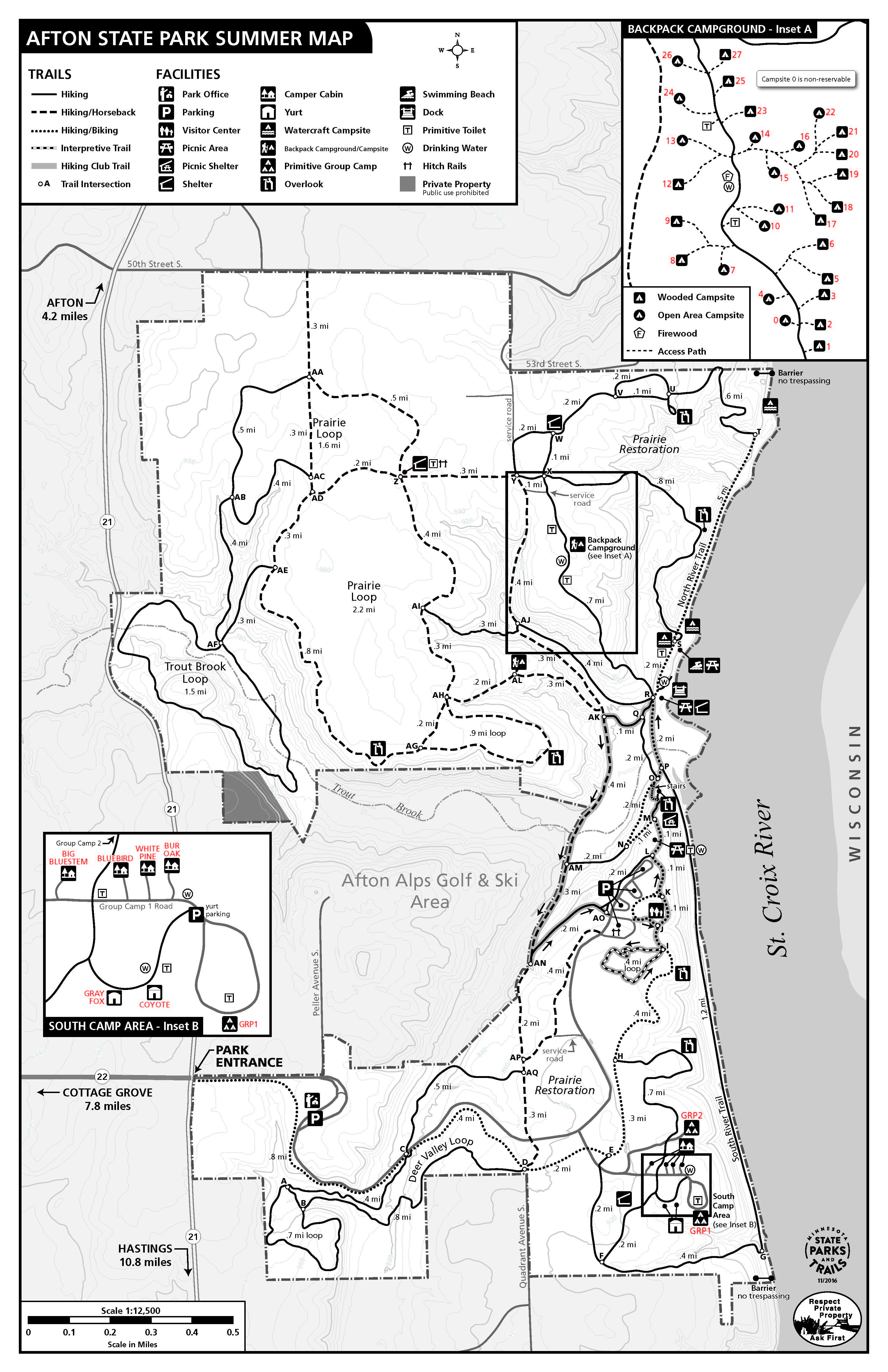 Map of Afton State Park