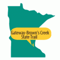 Map of Mn pinpointing Gateway-Brown's Creek State Trail