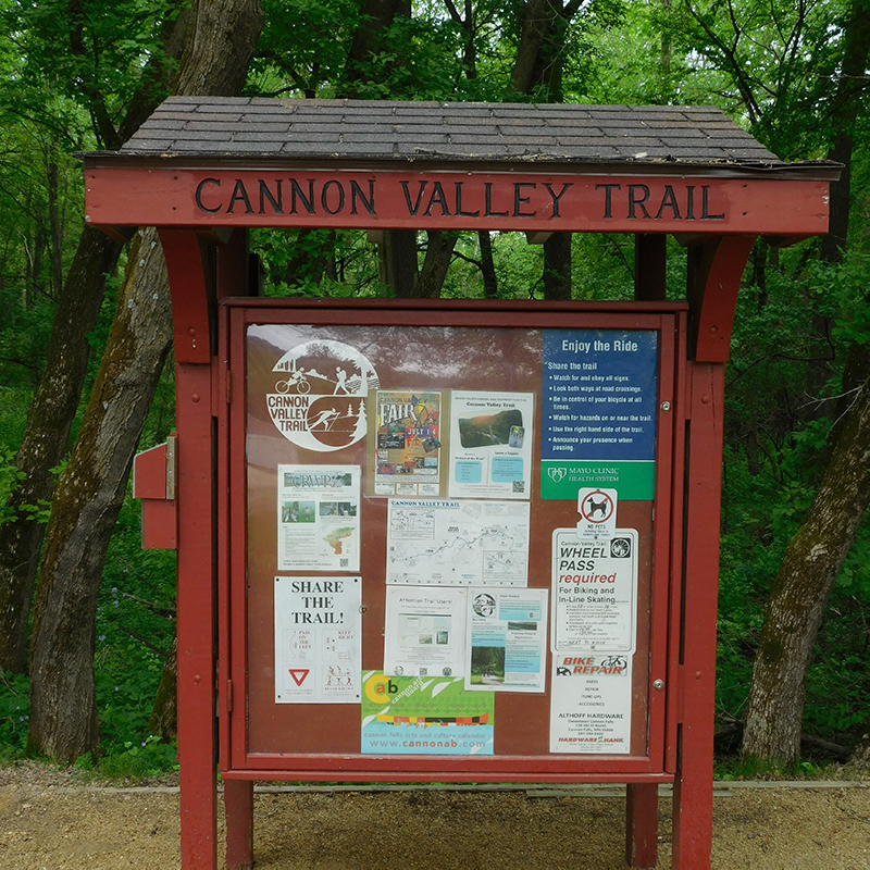 Trail sign along Cannon Valley Trail