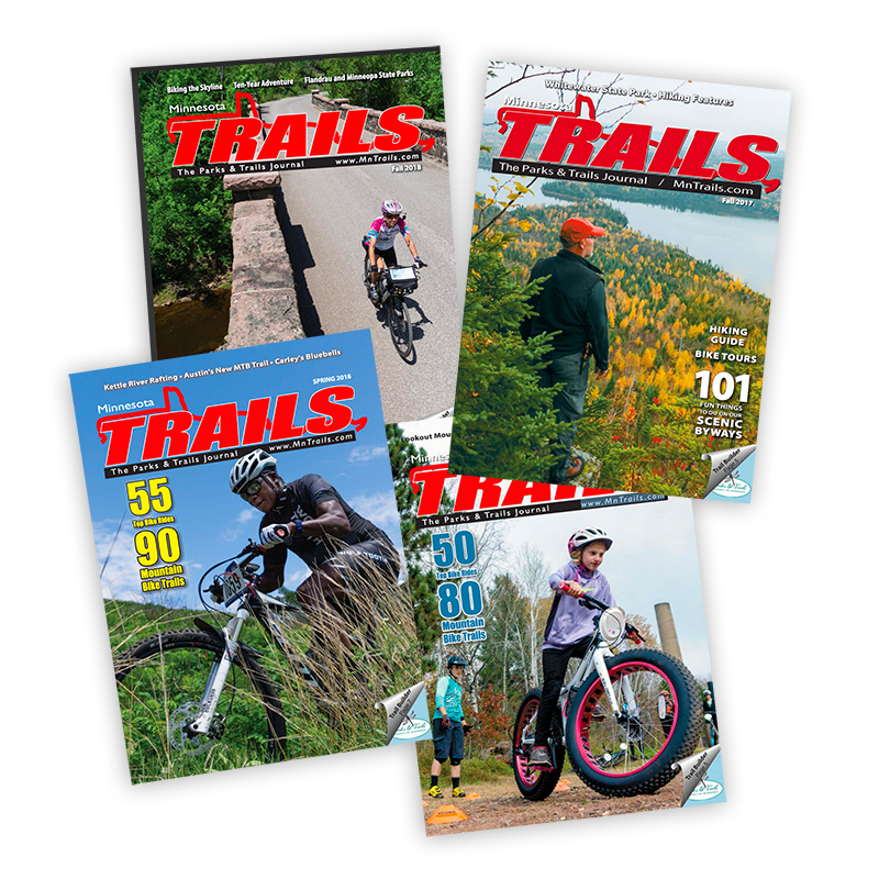 four issues of Minnesota Trails Magazine