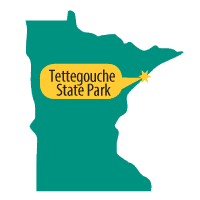 Map showing location of Tettegouche state park