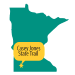 pinpointing Casey Jones State Trail on Minnesota