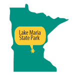 pinpoint of Lake Maria State Park on Minnesota