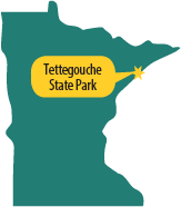 MN map with Tettegouche pinpointed
