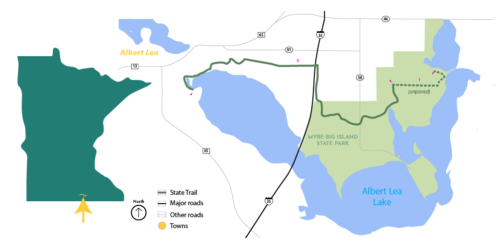 Blazing Star State Trail Map