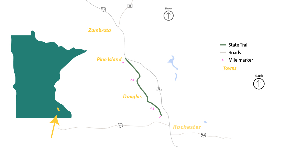Douglas State Trail map