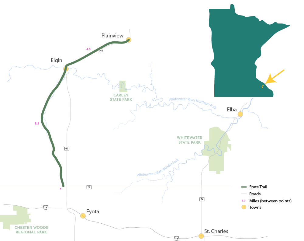Great River Ridge State Trail map
