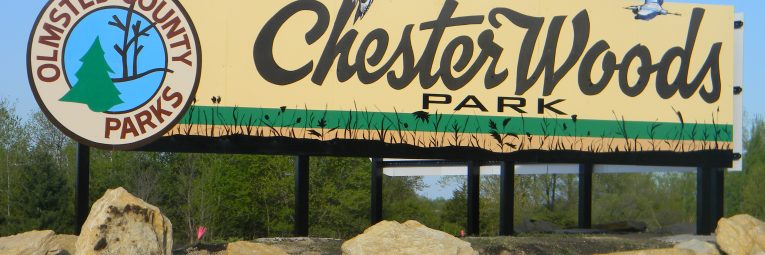 Chester Woods Park sign