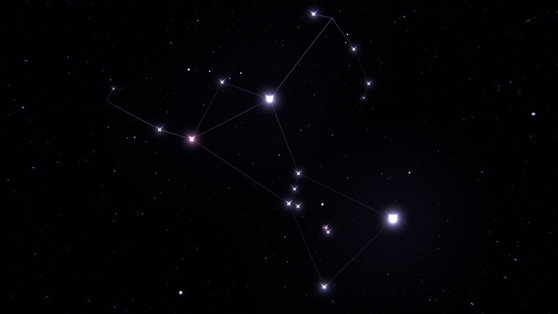 Night sky photo of Orion constellation