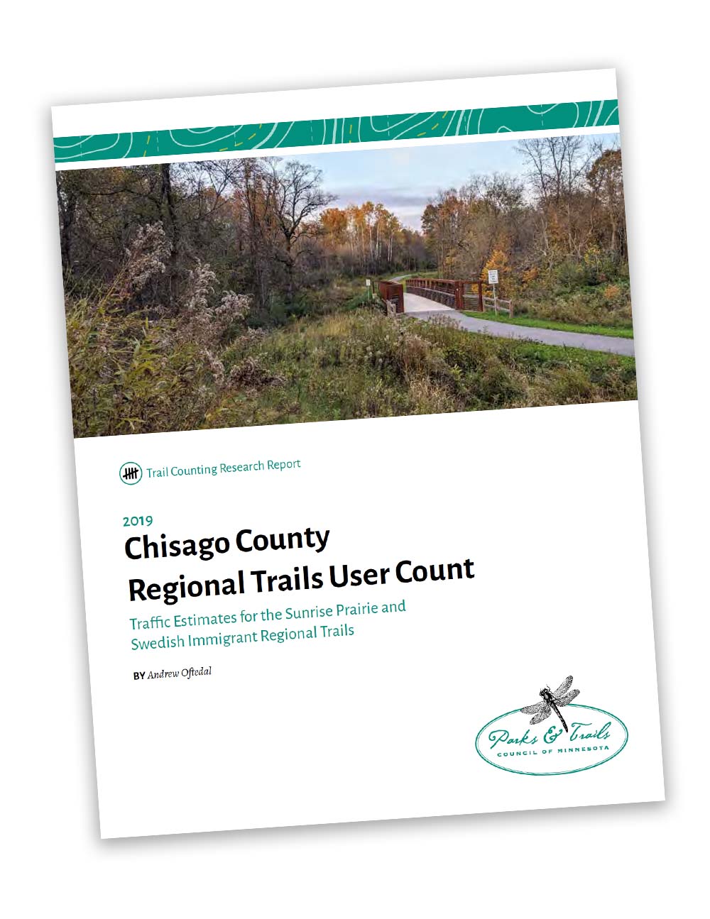 Report Cover. Title reads "Chisago County Regional Trail User County"