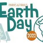 Banner showing outline of earth surrounded by trees